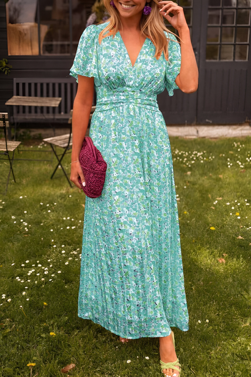 Ava | Women V Neck Floral Maxi Dress