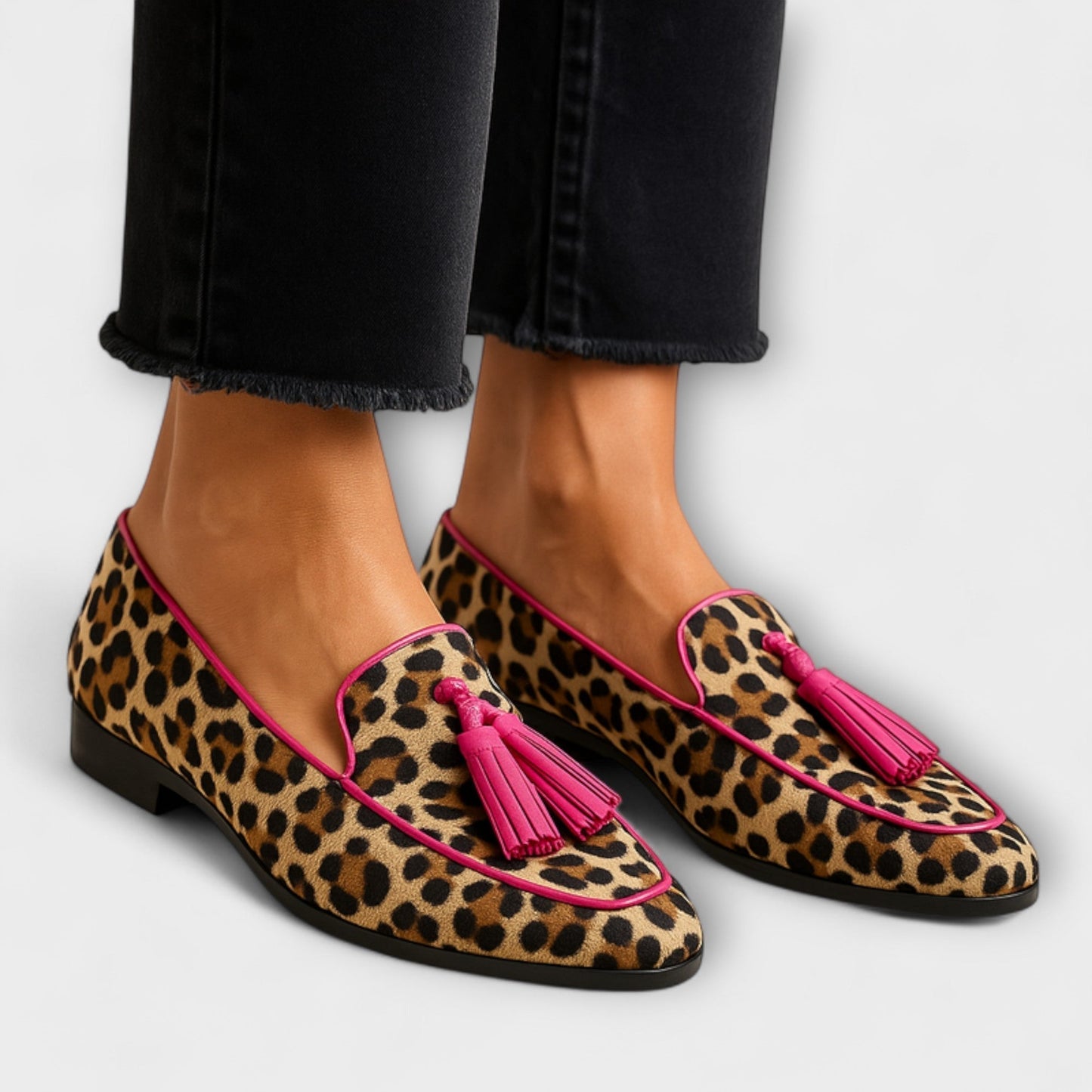 Beatrix | Womens Loafers Tassel Accent Patterned Slip On