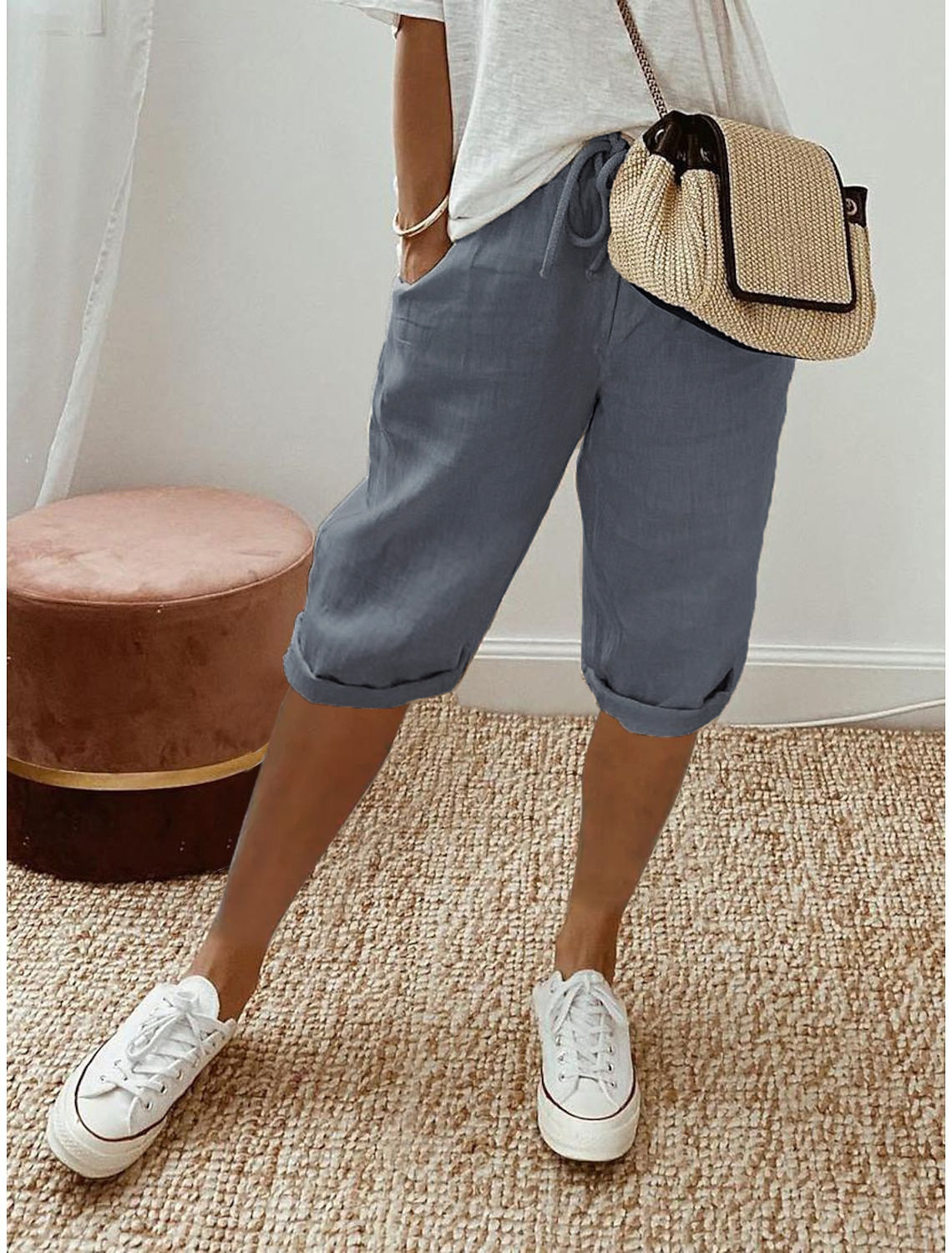 Flora | Relaxed Women's Casual Capri Pants Summer