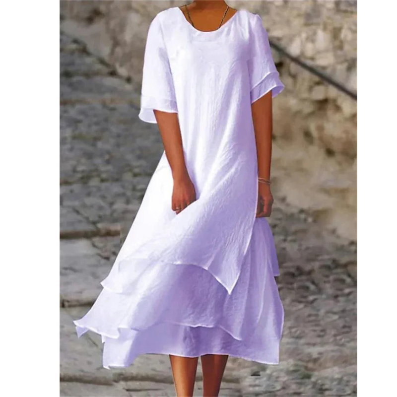 Lyra | Women Flowing Midi Dress Relaxed Fit