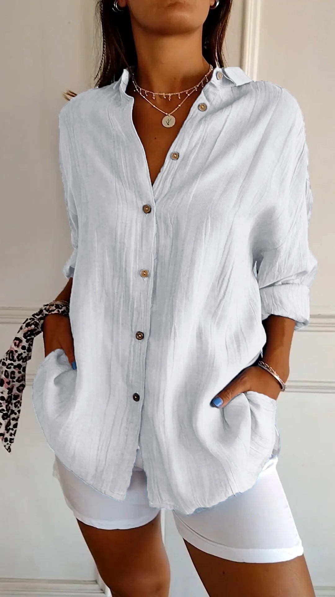 Mina | Women Button Down Shirt Summer Lightweight