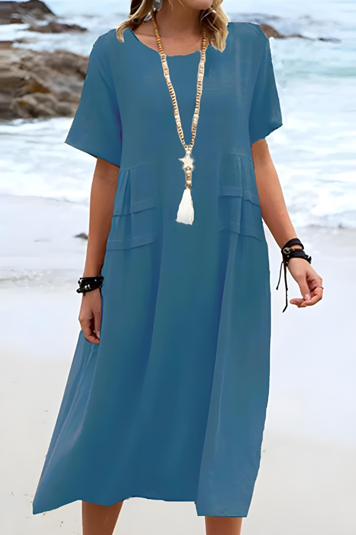 Philippa | Women's Summer Short Sleeve Midi Dress