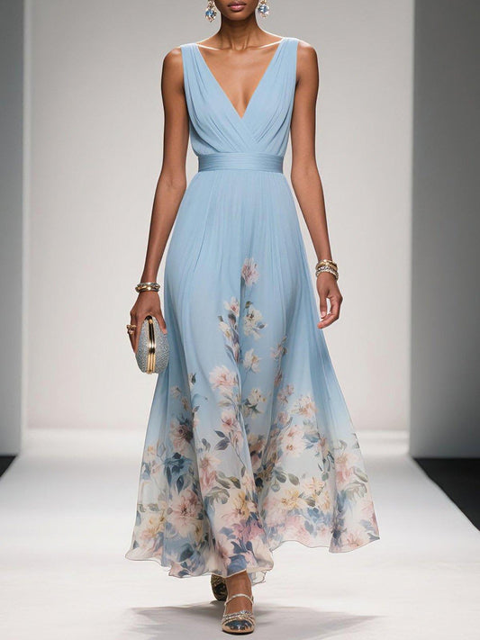 Rosalind | Women Floral Print Wedding Guest Midi Dress