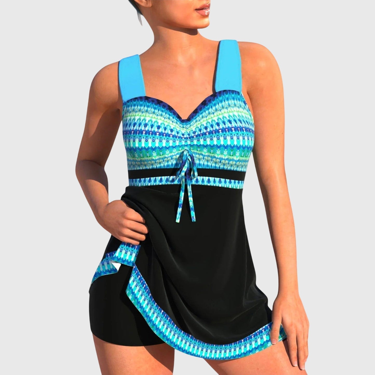 Theodora | Women Tankini Swimsuit Patterned Set