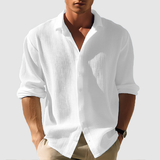 Alfie | Men Casual Button Down Shirt Long Sleeve Relaxed