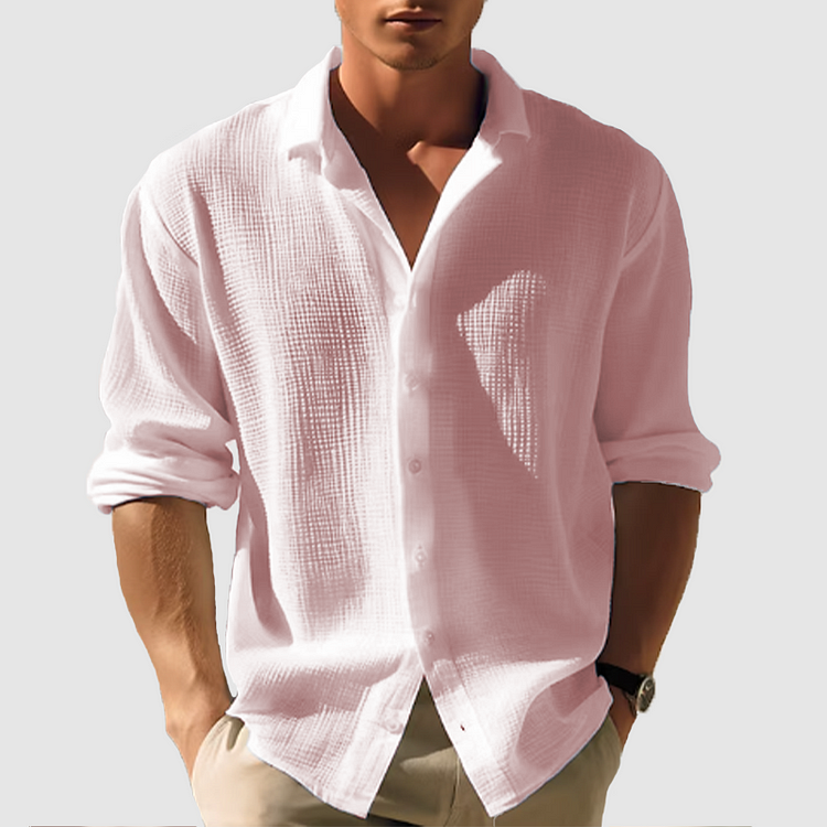 Alfie | Men Casual Button Down Shirt Long Sleeve Relaxed