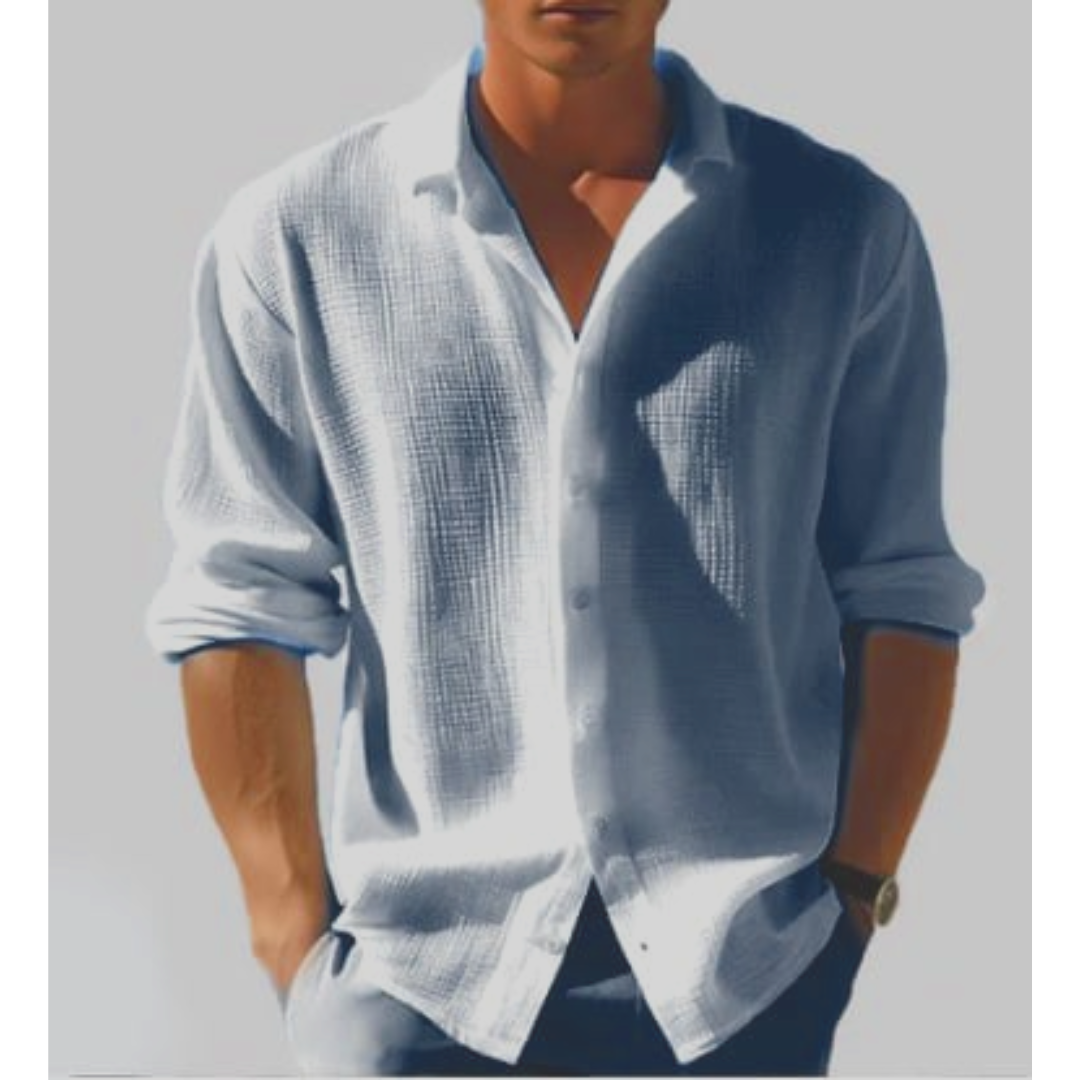 Alfie | Men Casual Button Down Shirt Long Sleeve Relaxed