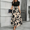 Floral Beige Black