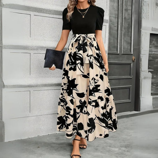 Amelia | Stylish Women's Floral Puff Sleeve Maxi Dress