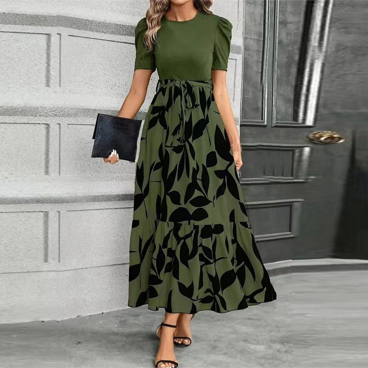 Amelia | Stylish Women's Floral Puff Sleeve Maxi Dress