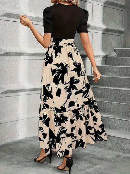 Amelia | Stylish Women's Floral Puff Sleeve Maxi Dress