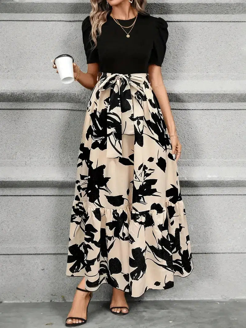 Amelia | Stylish Women's Floral Puff Sleeve Maxi Dress
