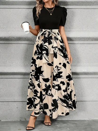 Amelia | Stylish Women's Floral Puff Sleeve Maxi Dress