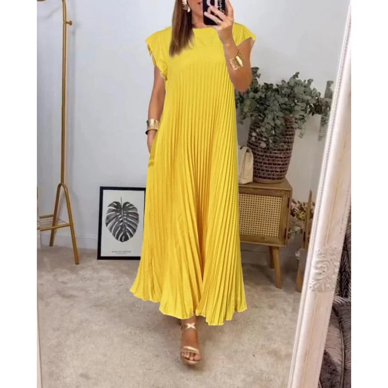 Amelie | Elegant Women's Pleated Maxi Dress Cocktail