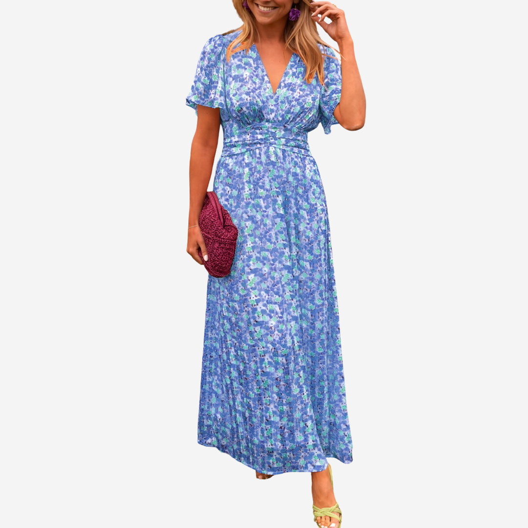 Ava | Women V Neck Floral Maxi Dress