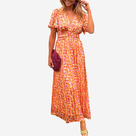 Ava | Women V Neck Floral Maxi Dress