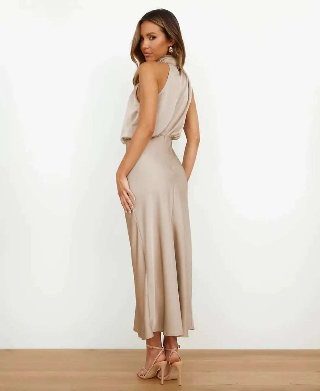 Beatrice | Women's Formal Satin Midi Summer Dress