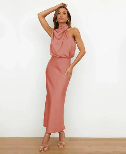Beatrice | Women's Formal Satin Midi Summer Dress