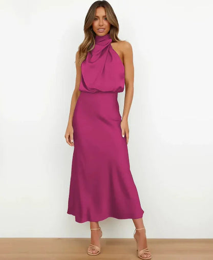 Beatrice | Women's Formal Satin Midi Summer Dress