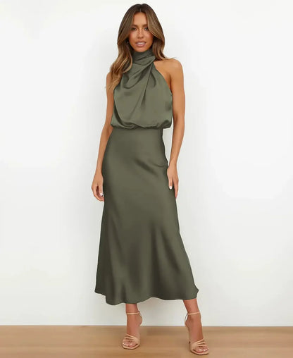 Beatrice | Women's Formal Satin Midi Summer Dress