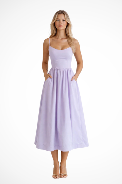 Britney | Sophisticated Women Prom A-Line Midi Dress