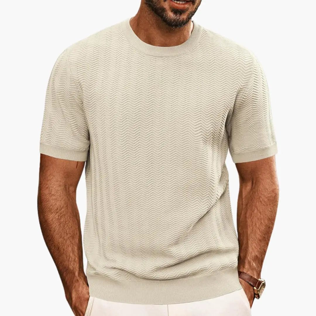 Callum | Stylish Men's Crew Neck Textured T-Shirt