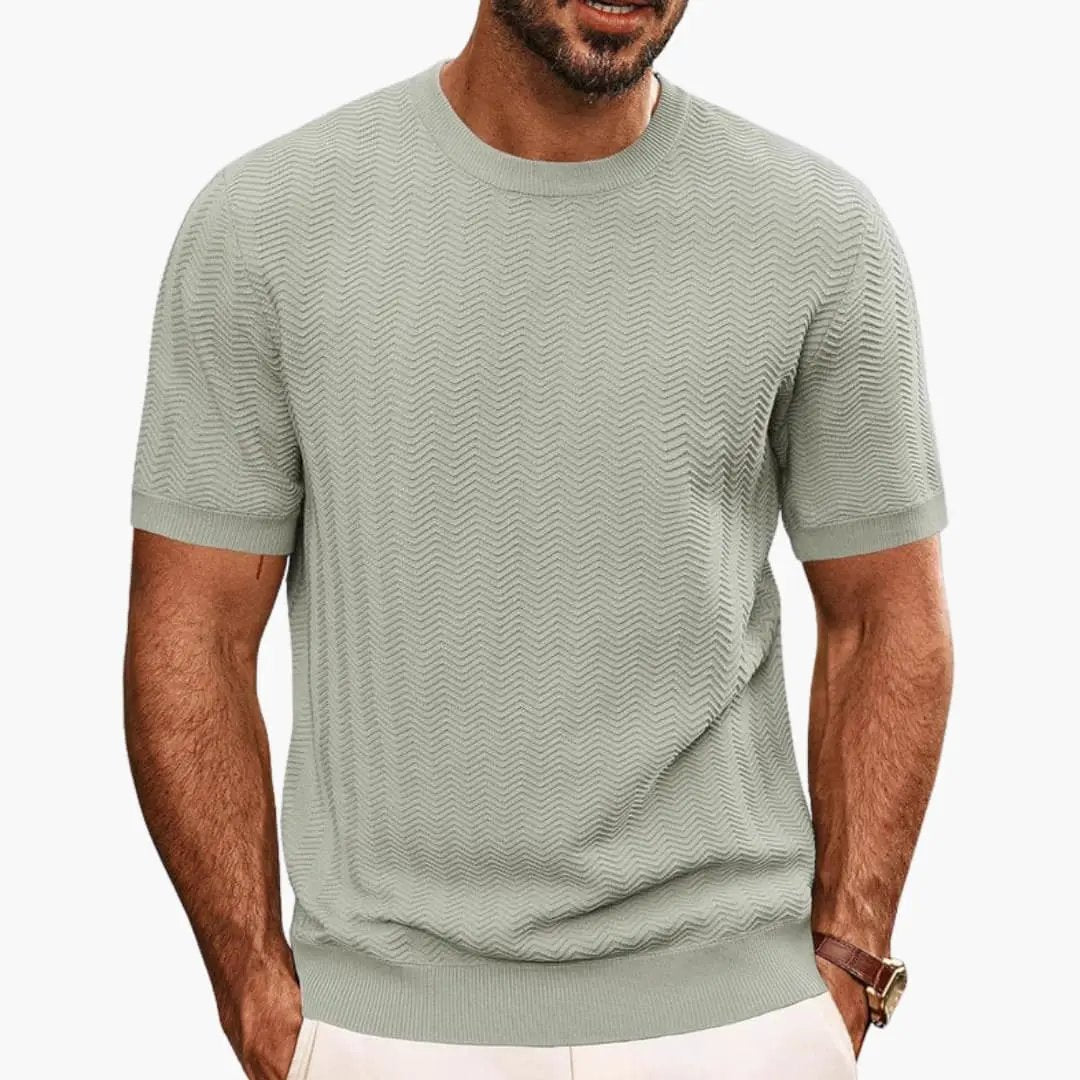 Callum | Stylish Men's Crew Neck Textured T-Shirt