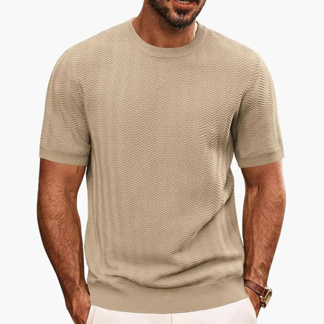 Callum | Stylish Men's Crew Neck Textured T-Shirt
