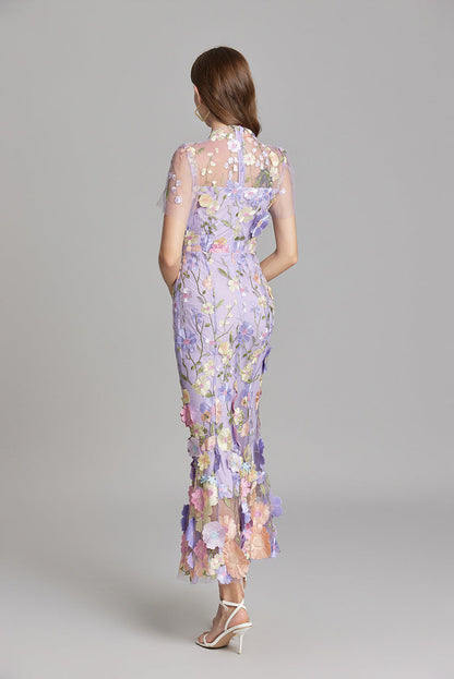 Cecily | Women Sleeveless Floral Maxi Dress Flowing Silhouette