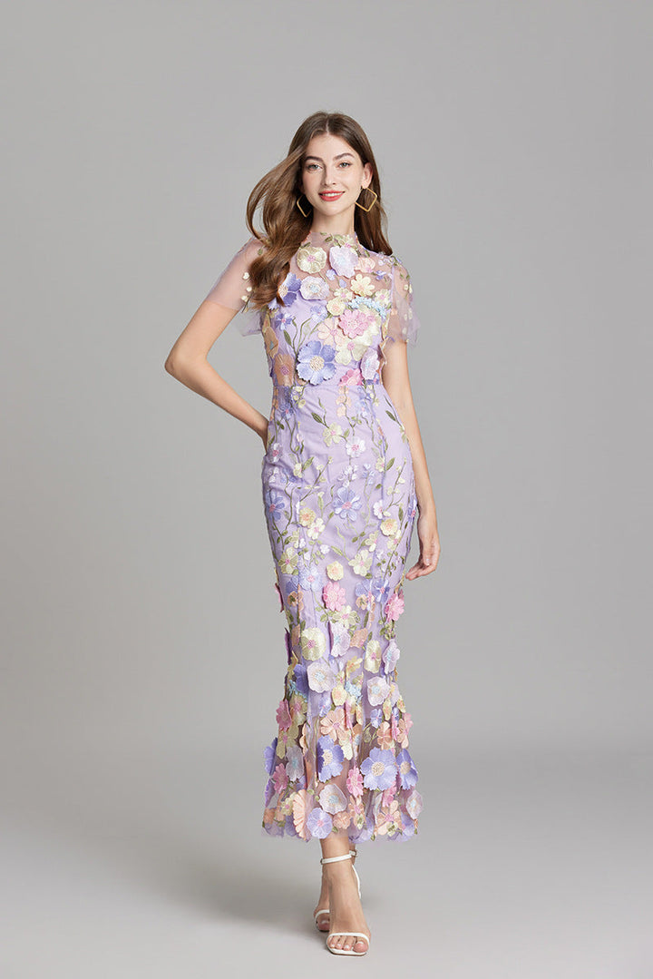 Cecily | Women Sleeveless Floral Maxi Dress Flowing Silhouette