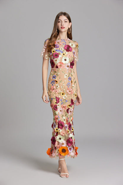Cecily | Women Sleeveless Floral Maxi Dress Flowing Silhouette