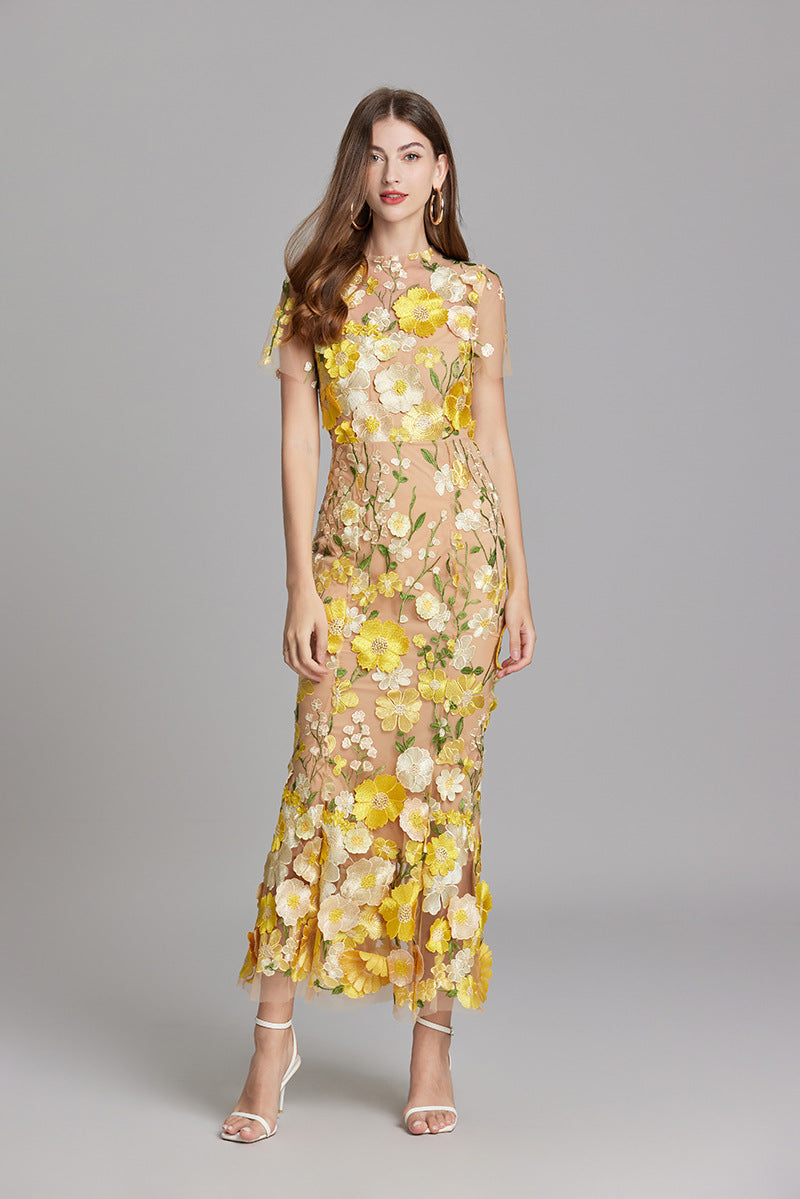 Cecily | Women Sleeveless Floral Maxi Dress Flowing Silhouette