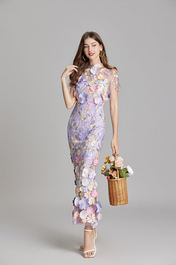 Cecily | Women Sleeveless Floral Maxi Dress Flowing Silhouette