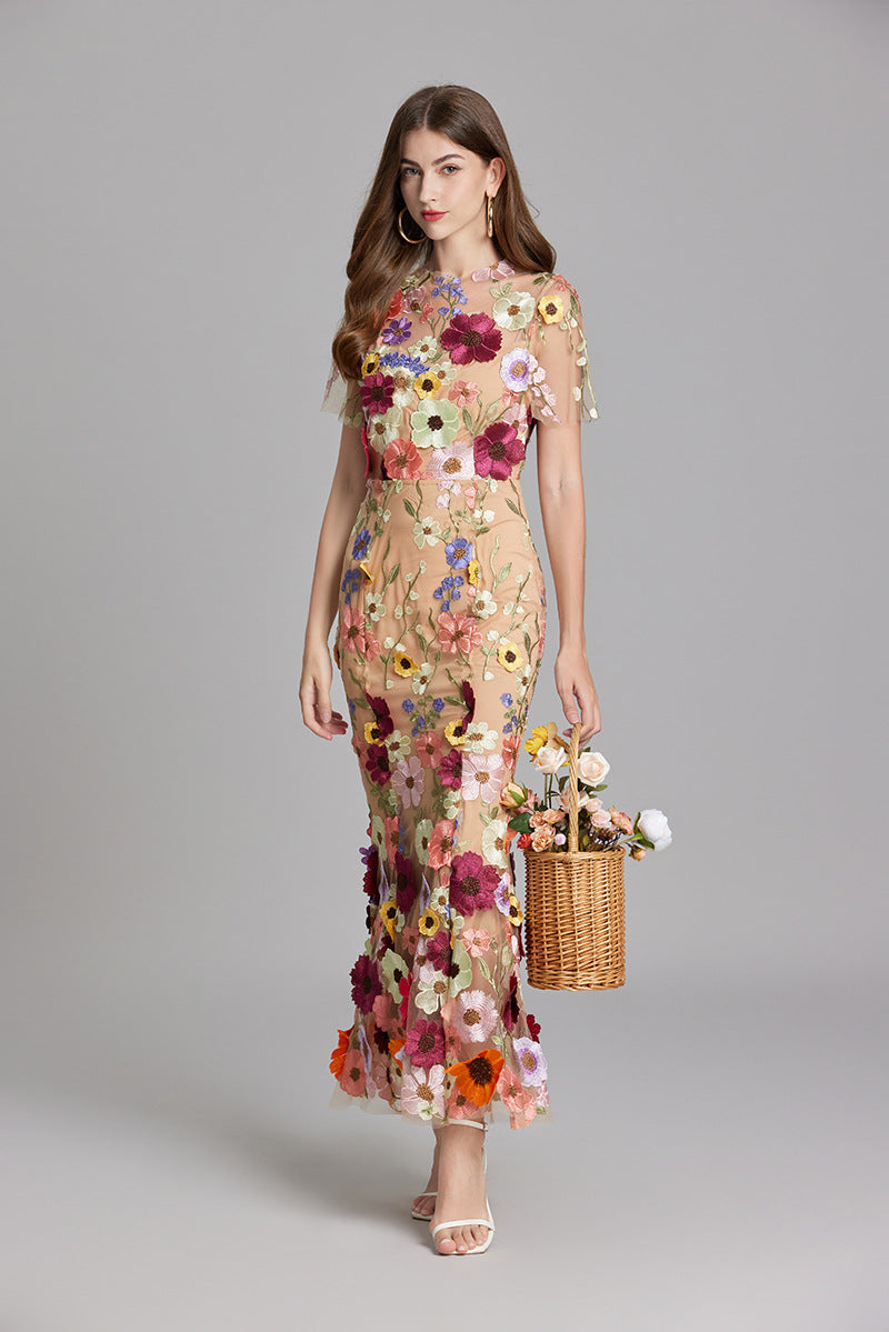 Cecily | Women Sleeveless Floral Maxi Dress Flowing Silhouette