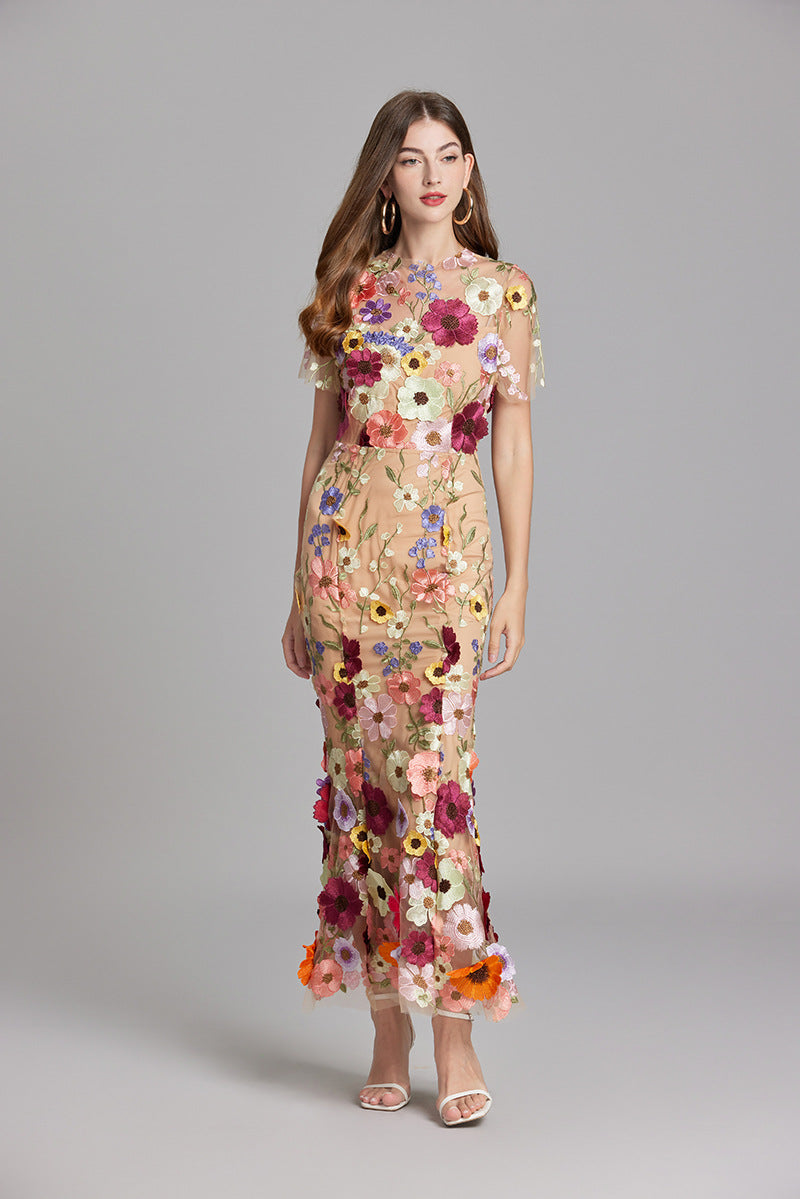 Cecily | Women Sleeveless Floral Maxi Dress Flowing Silhouette