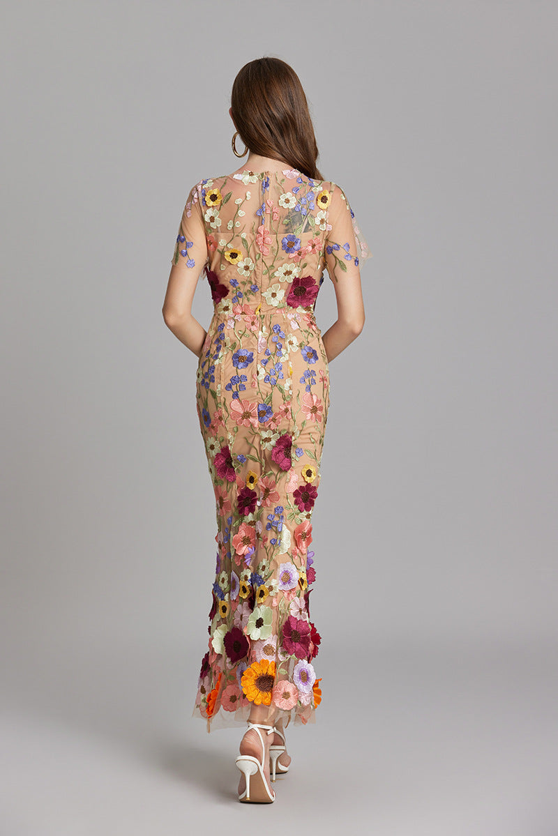 Cecily | Women Sleeveless Floral Maxi Dress Flowing Silhouette