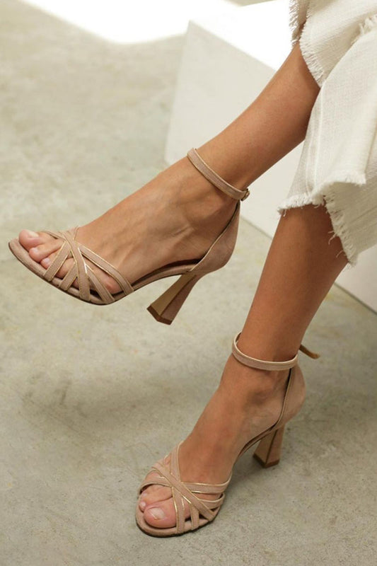 Charlotte | Elegant Women's Patchwork Peep Toe Heels