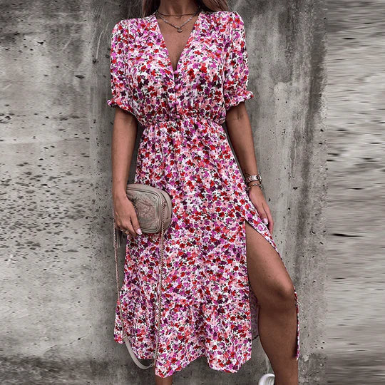Charlotte | Stylish Women's Floral Smocked Midi Dress