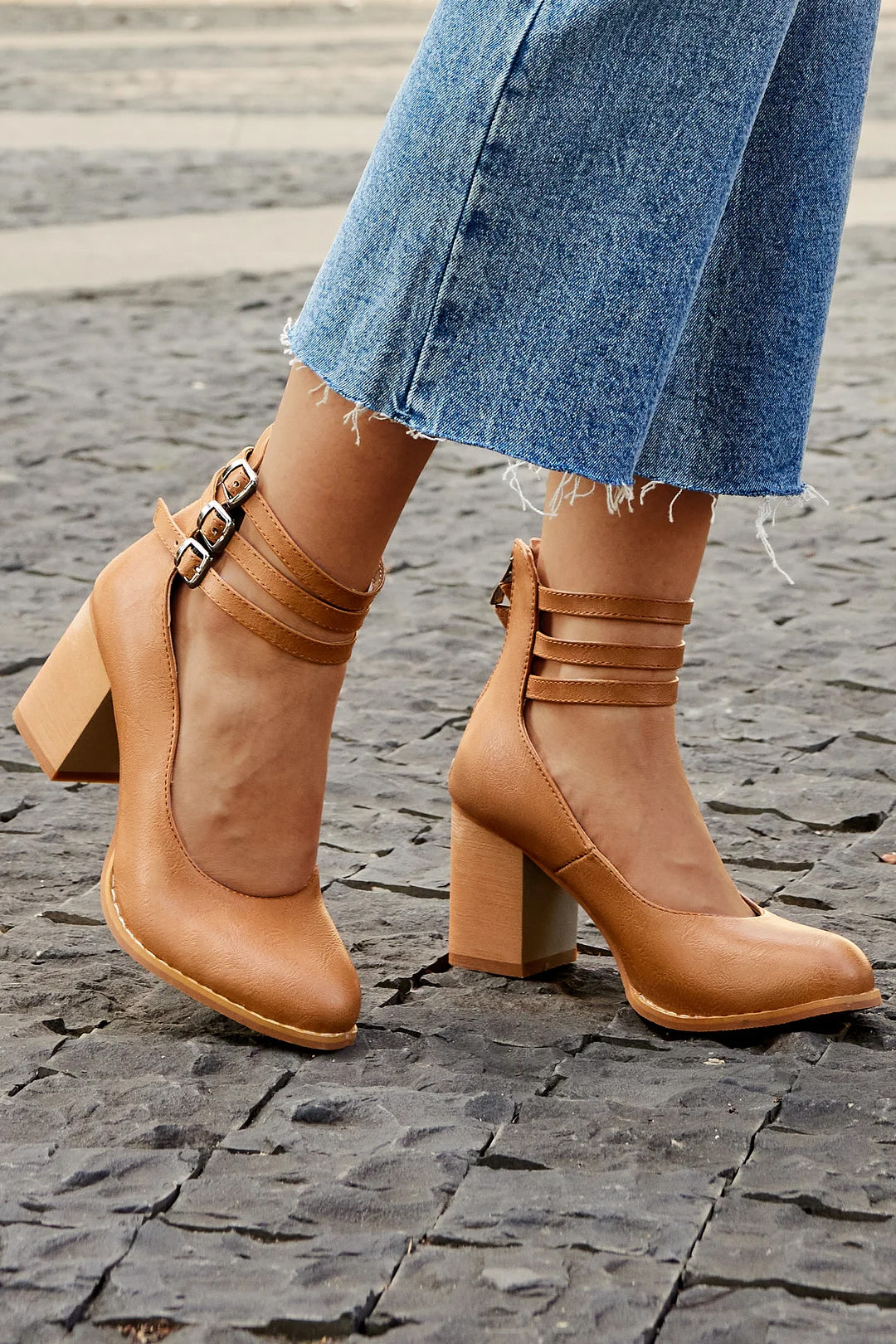 Charlotte | Stylish Women's Sandals Ankle Strap Thick Heel