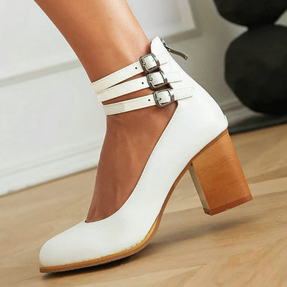 Charlotte | Stylish Women's Sandals Ankle Strap Thick Heel