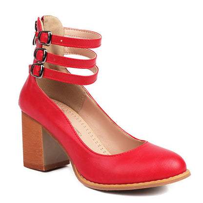 Charlotte | Stylish Women's Sandals Ankle Strap Thick Heel