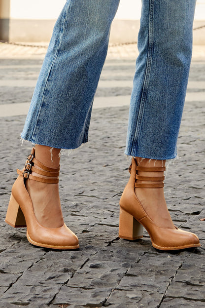 Charlotte | Stylish Women's Sandals Ankle Strap Thick Heel