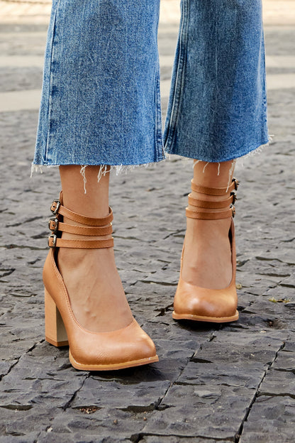 Charlotte | Stylish Women's Sandals Ankle Strap Thick Heel