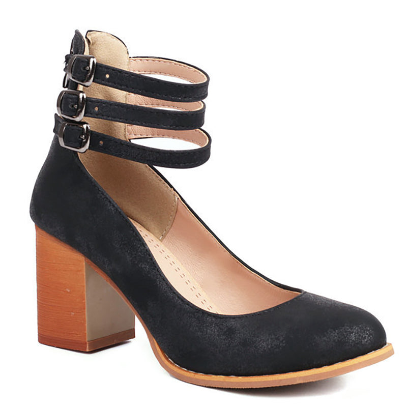 Charlotte | Stylish Women's Sandals Ankle Strap Thick Heel