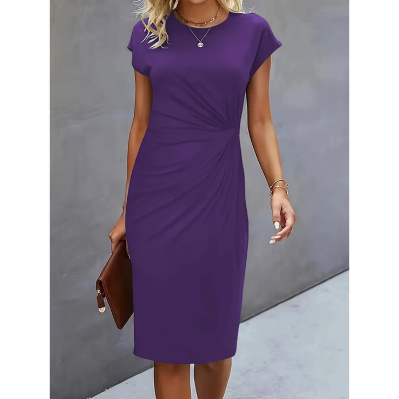 Clarissa | Women Formal Midi Dress Short Sleeve