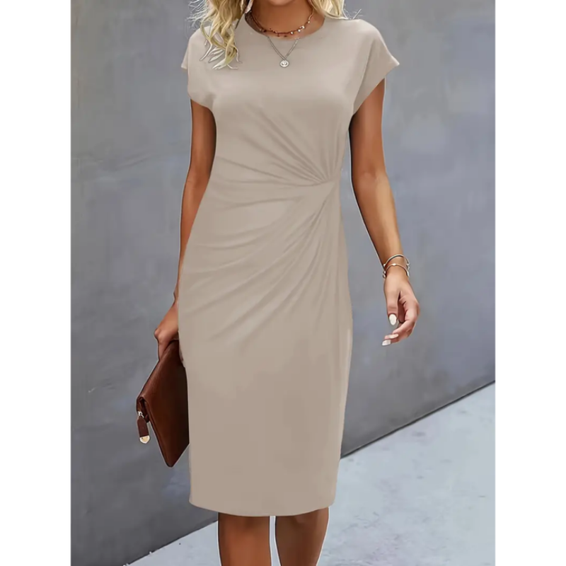 Clarissa | Women Formal Midi Dress Short Sleeve