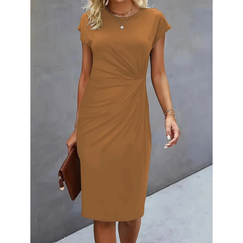 Clarissa | Women Formal Midi Dress Short Sleeve