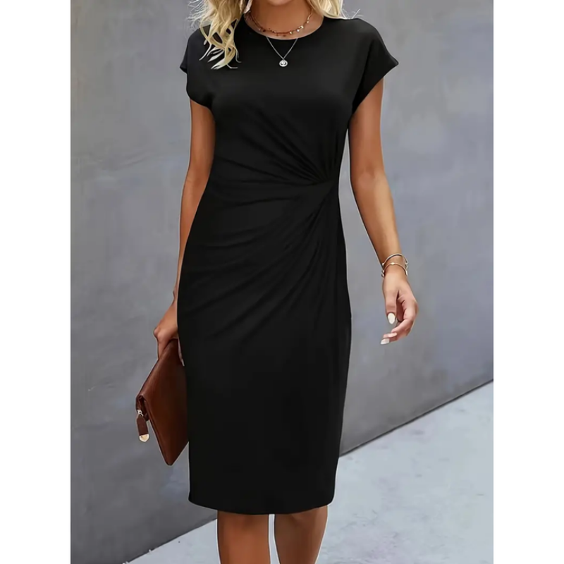 Clarissa | Women Formal Midi Dress Short Sleeve