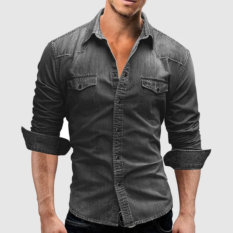 Dalton | Rugged Men's Slim Fit Denim Shirt