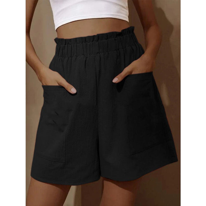 Deana | Women’s Casual Linen Shorts With Elastic Waistband